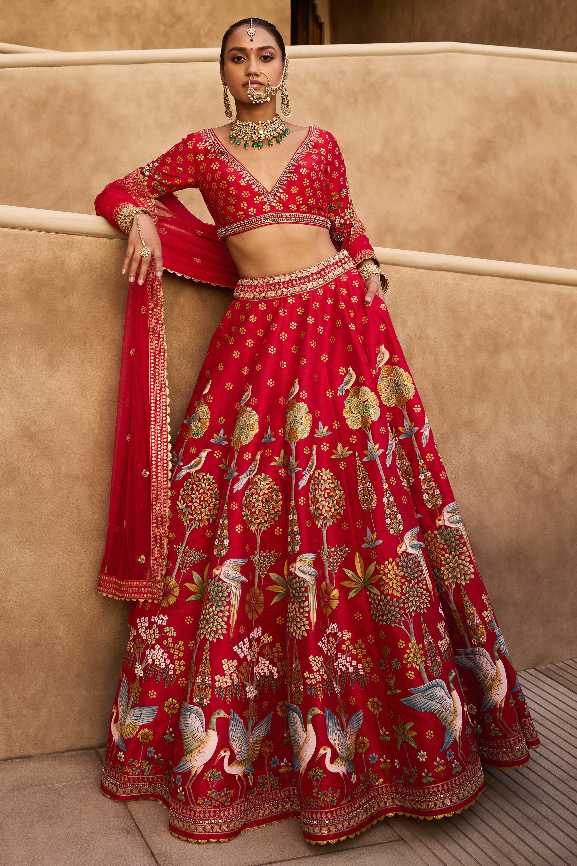 Anita dongre sale red lehenga